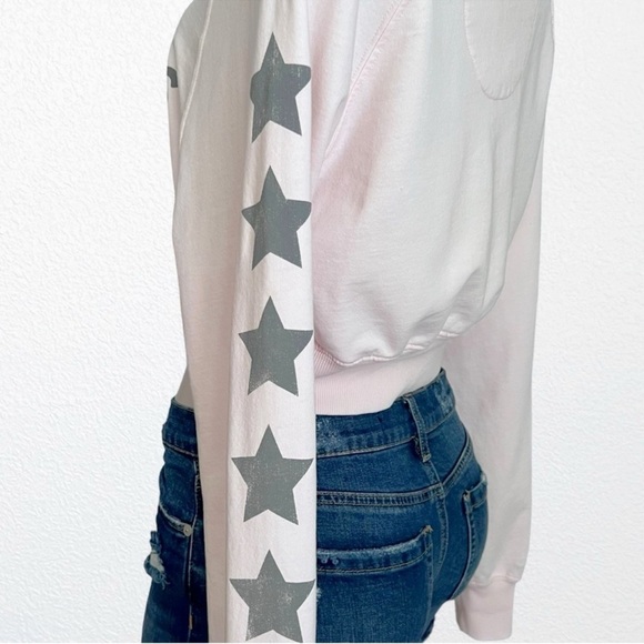 Recycled Karma The Runaways Joan Jett Cropped Sweatshirt SZ XS Petal - Picture 7 of 12